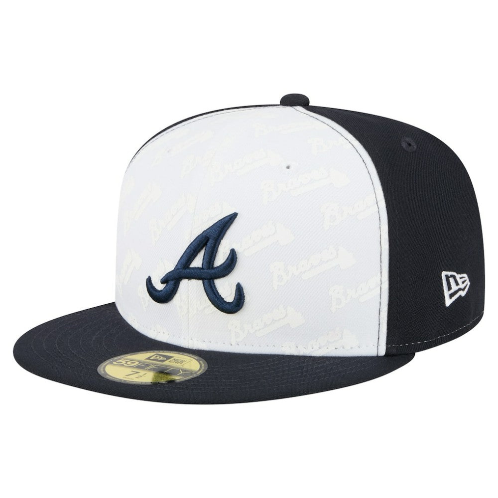 Atlanta Braves Repeat 59FIFTY Fitted Hat White/Navy