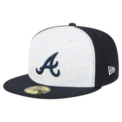 Atlanta Braves Repeat 59FIFTY Fitted Hat White/Navy