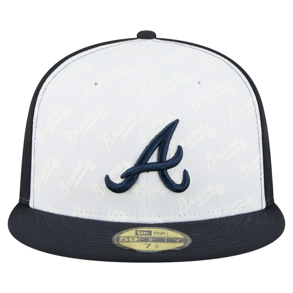 Atlanta Braves Repeat 59FIFTY Fitted Hat White/Navy