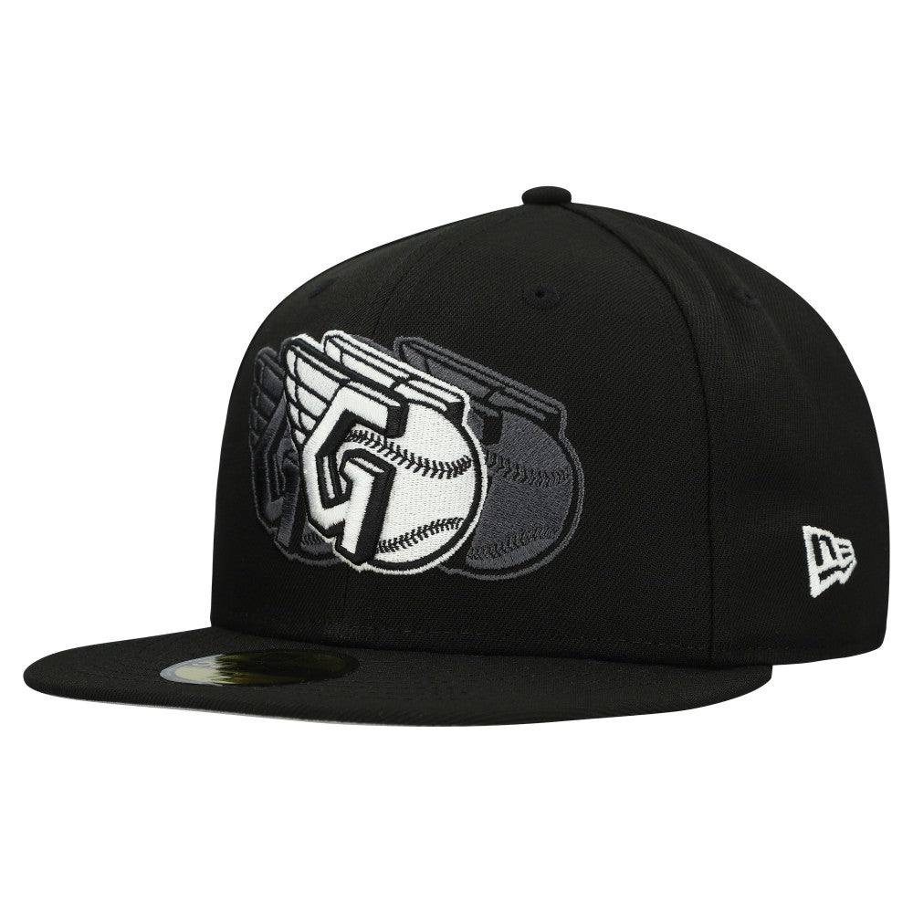 Cleveland Guardians Tri-Hit 59FIFTY Fitted Hat Black