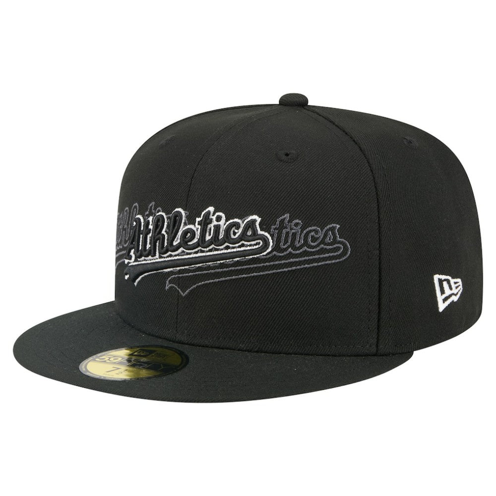 Athletics Tri-Hit 59FIFTY Fitted Hat Black