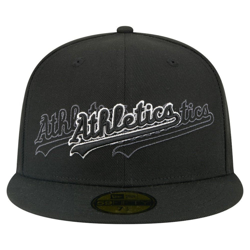 Athletics Tri-Hit 59FIFTY Fitted Hat Black