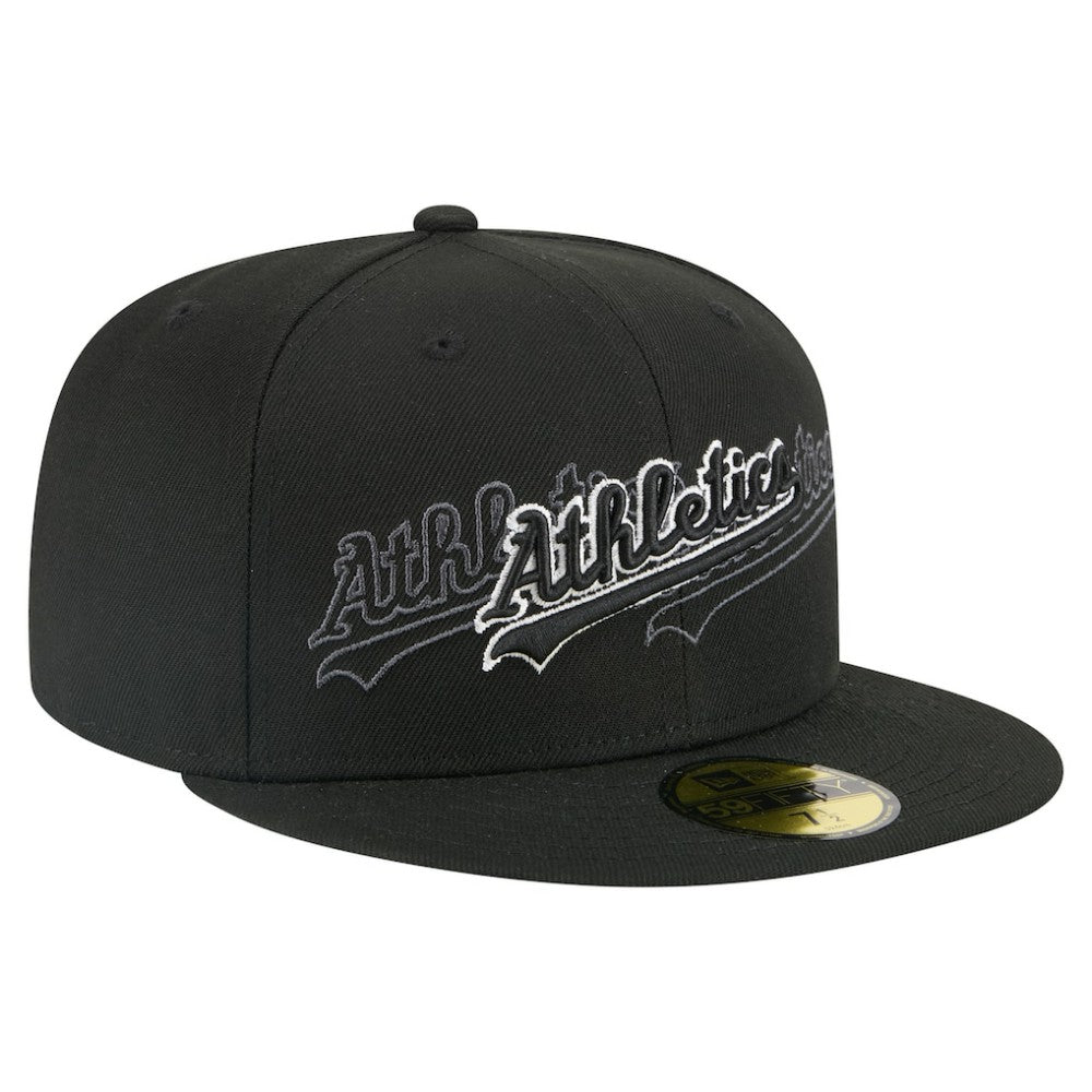 Athletics Tri-Hit 59FIFTY Fitted Hat Black