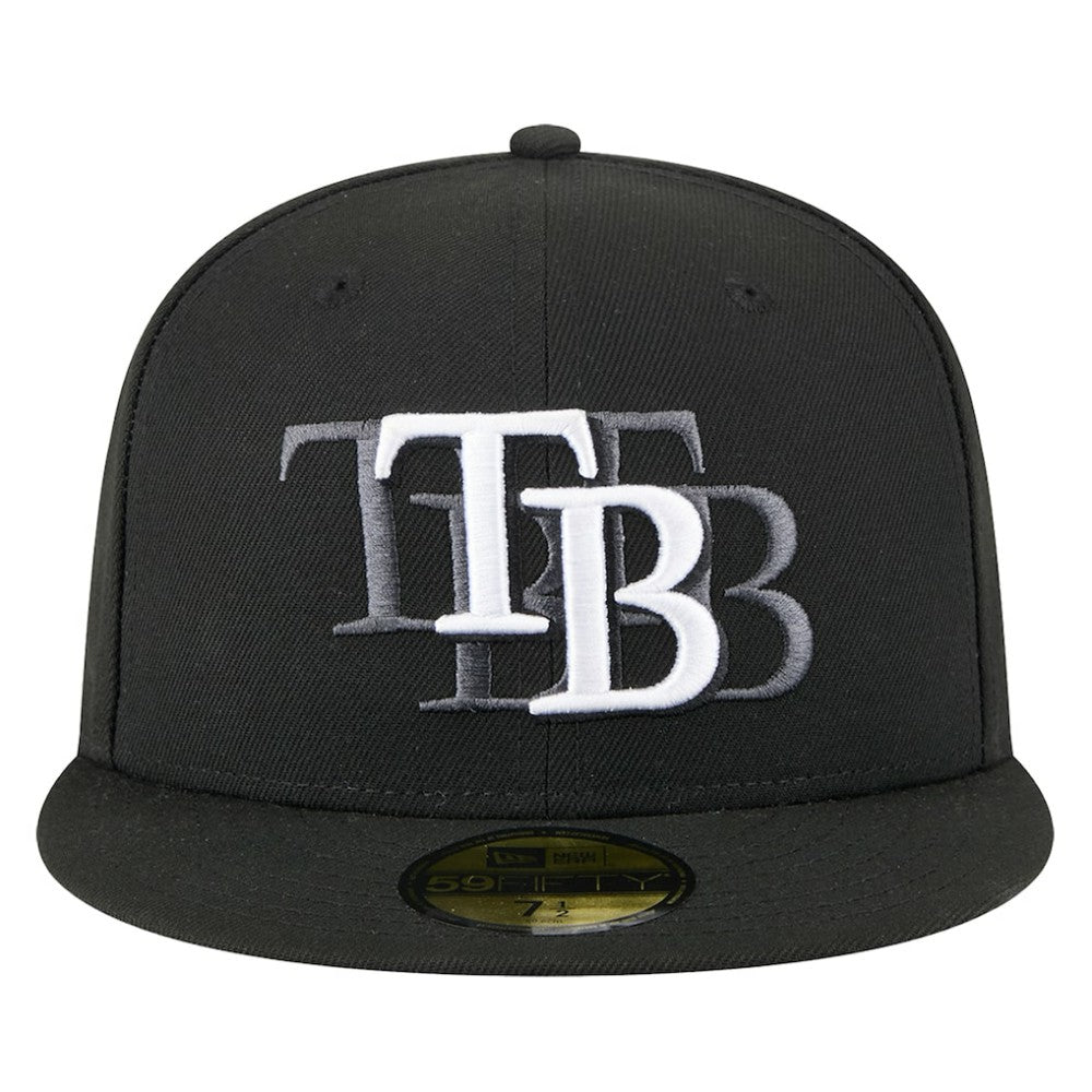 Tampa Bay Rays Tri-Hit 59FIFTY Fitted Hat Black