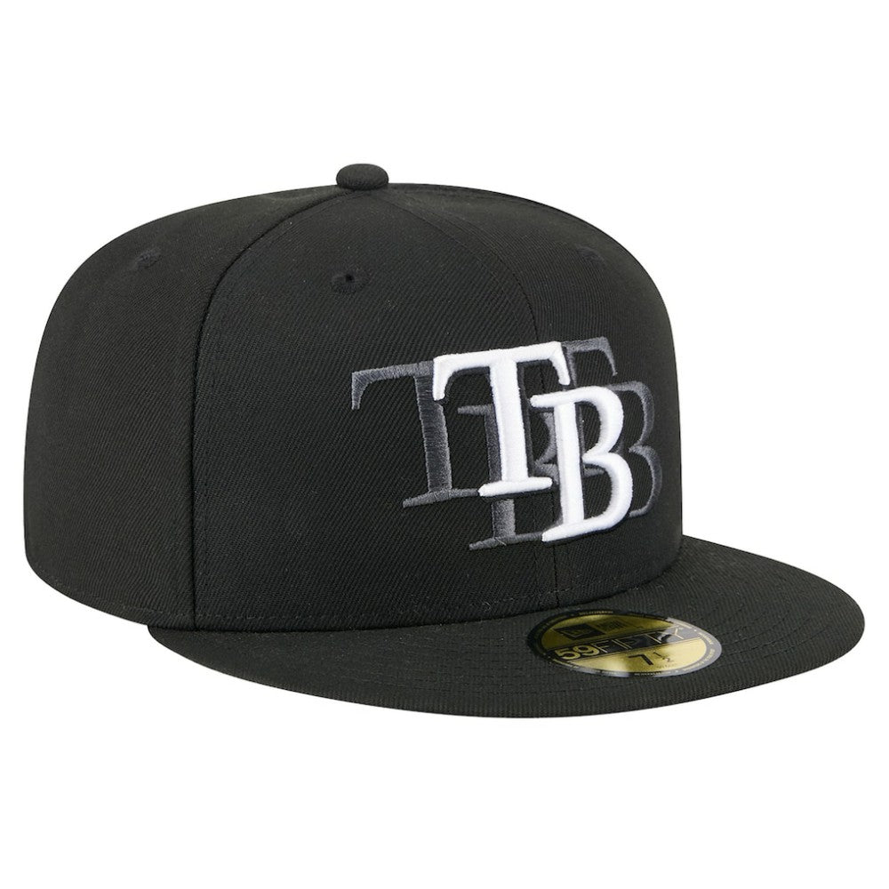 Tampa Bay Rays Tri-Hit 59FIFTY Fitted Hat Black