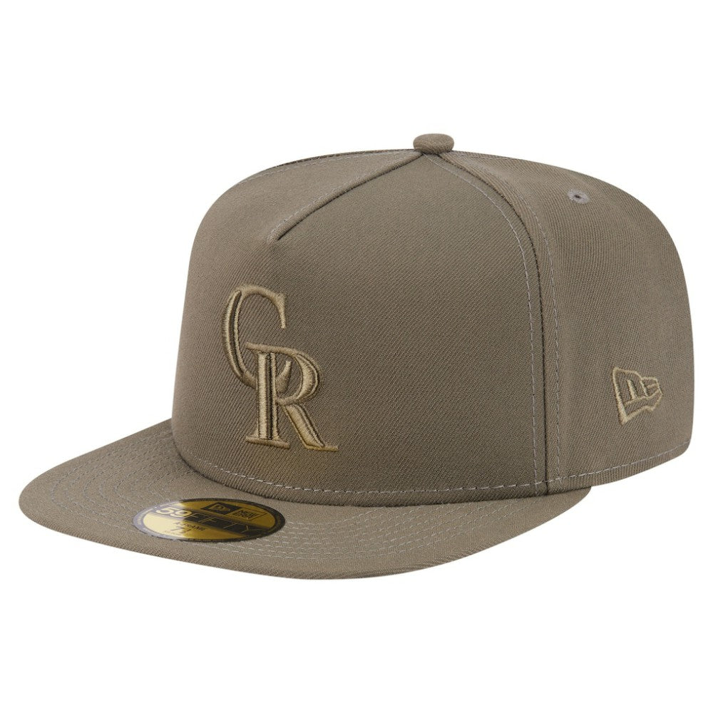 Colorado Rockies Color Pack A-Frame 59FIFTY Fitted Hat Olive