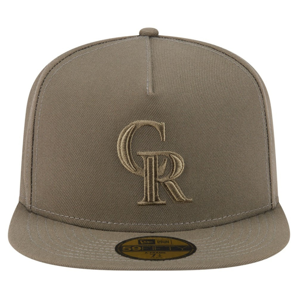 Colorado Rockies Color Pack A-Frame 59FIFTY Fitted Hat Olive