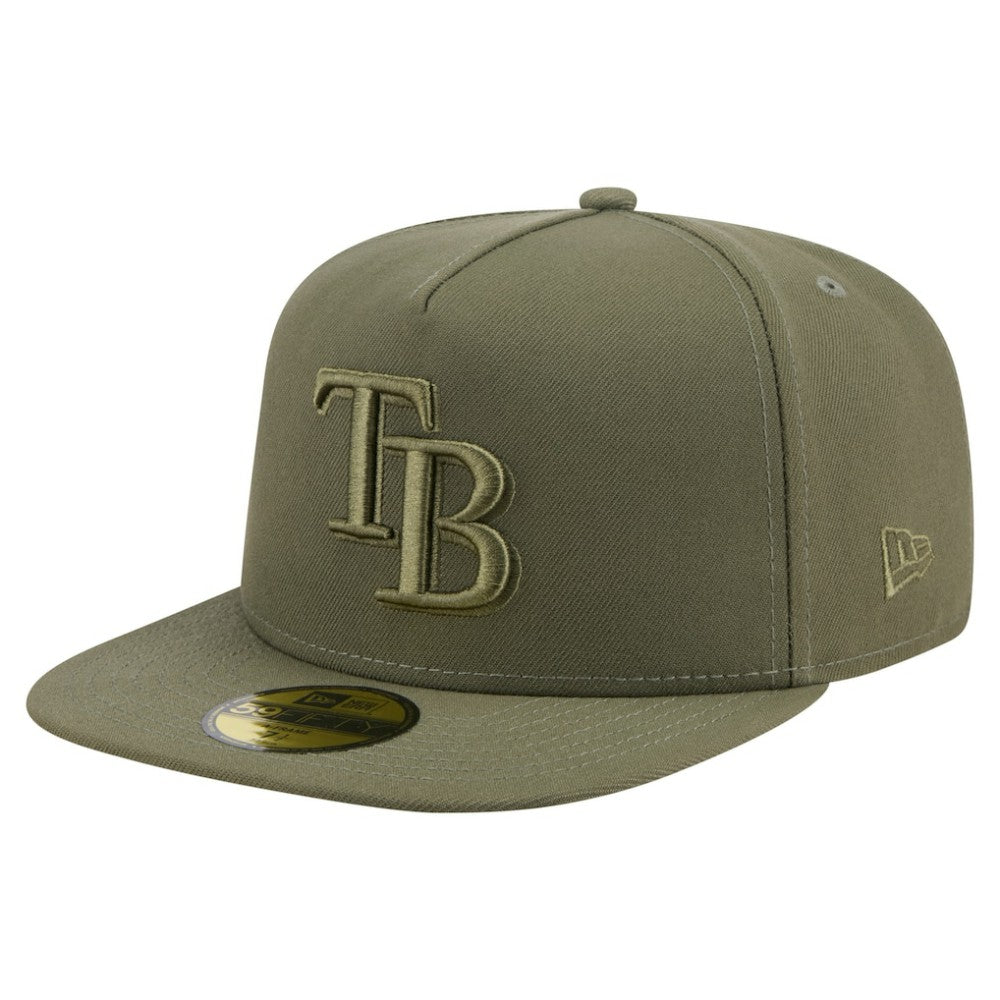 Tampa Bay Rays Color Pack A-Frame 59FIFTY Fitted Hat Olive