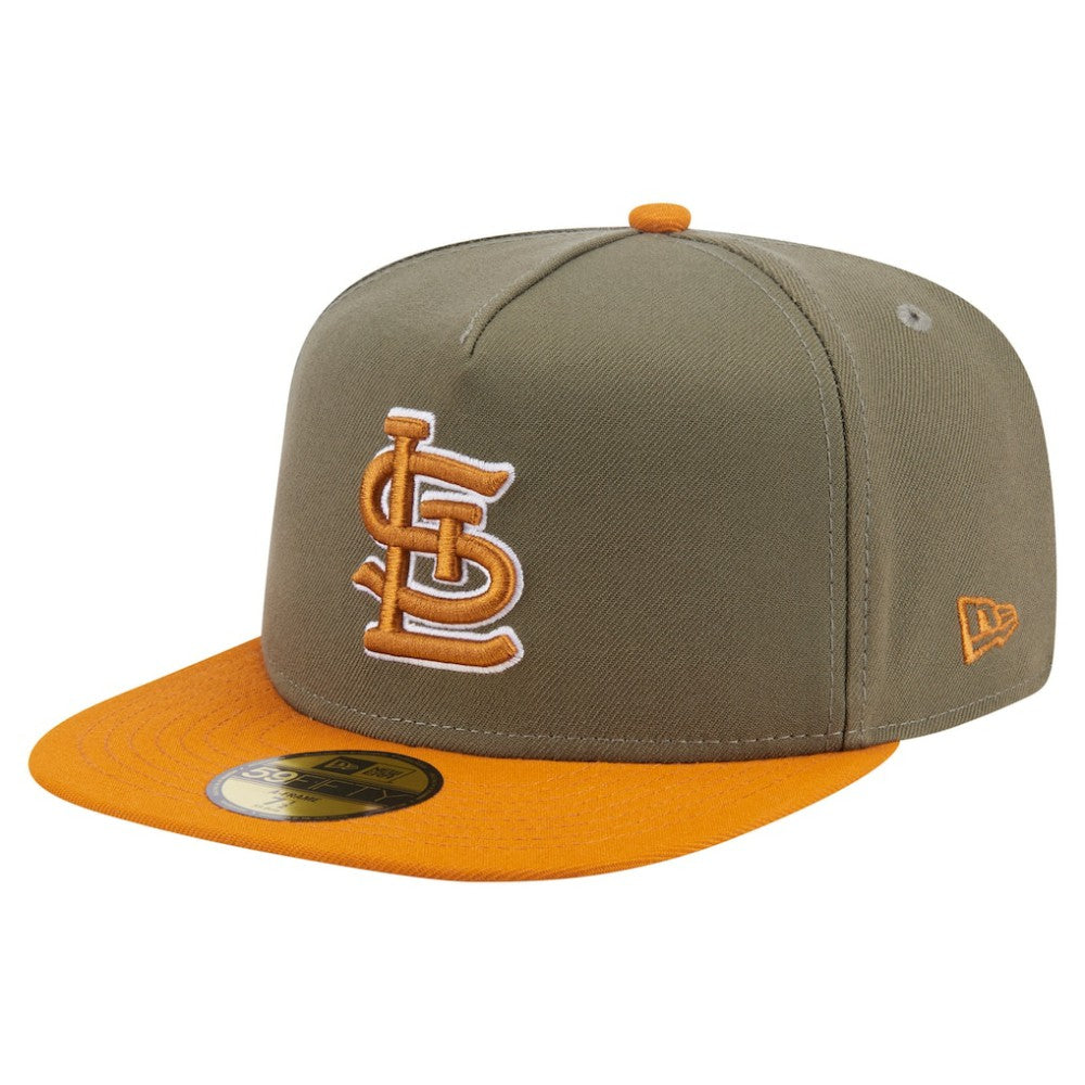 St. Louis Cardinals Two-Tone Color Pack A-Frame 59FIFTY Fitted Hat Olive/Orange