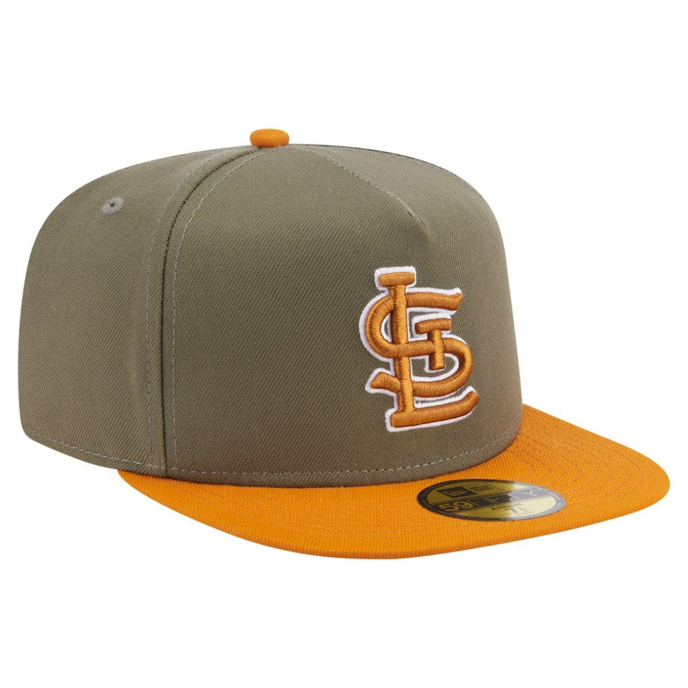 St. Louis Cardinals Two-Tone Color Pack A-Frame 59FIFTY Fitted Hat Olive/Orange