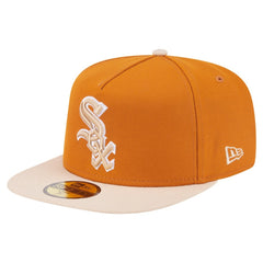 Chicago White Sox Two-Tone Color Pack A-Frame 59FIFTY Fitted Hat Orange/Light Beige