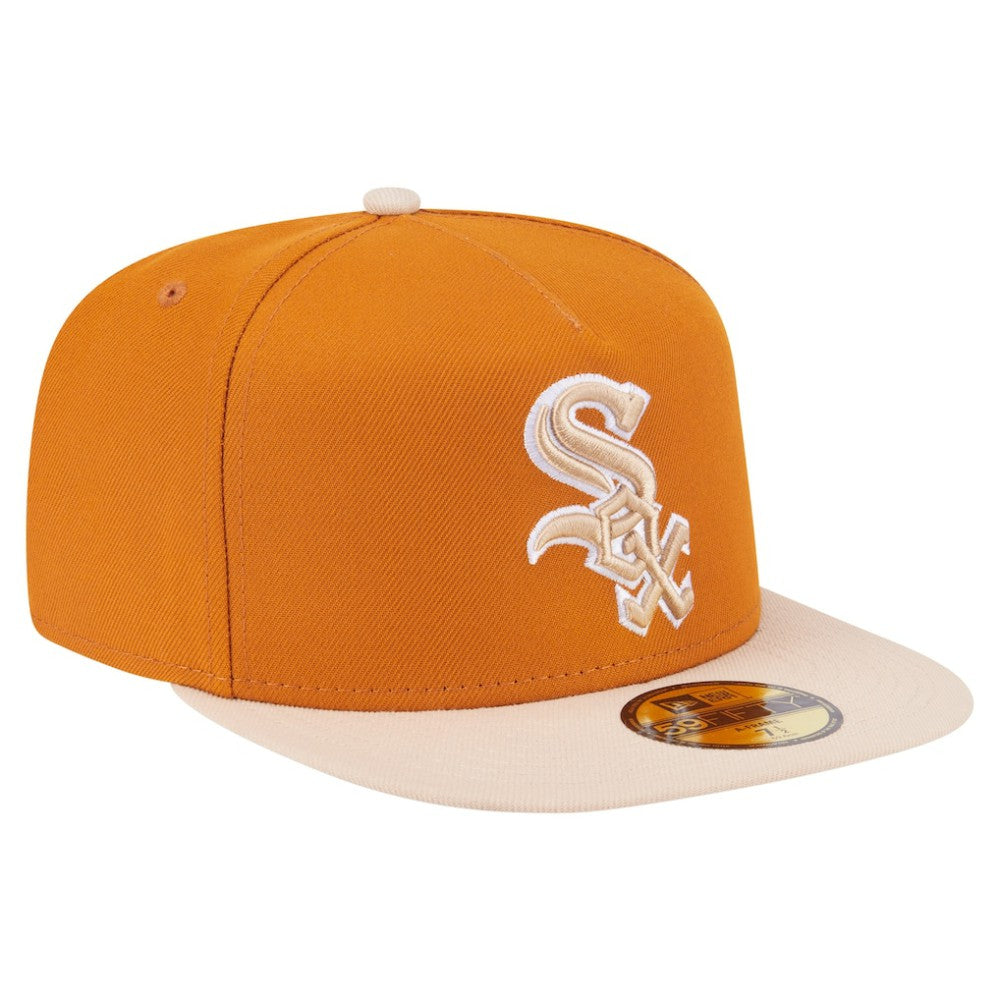 Chicago White Sox Two-Tone Color Pack A-Frame 59FIFTY Fitted Hat Orange/Light Beige