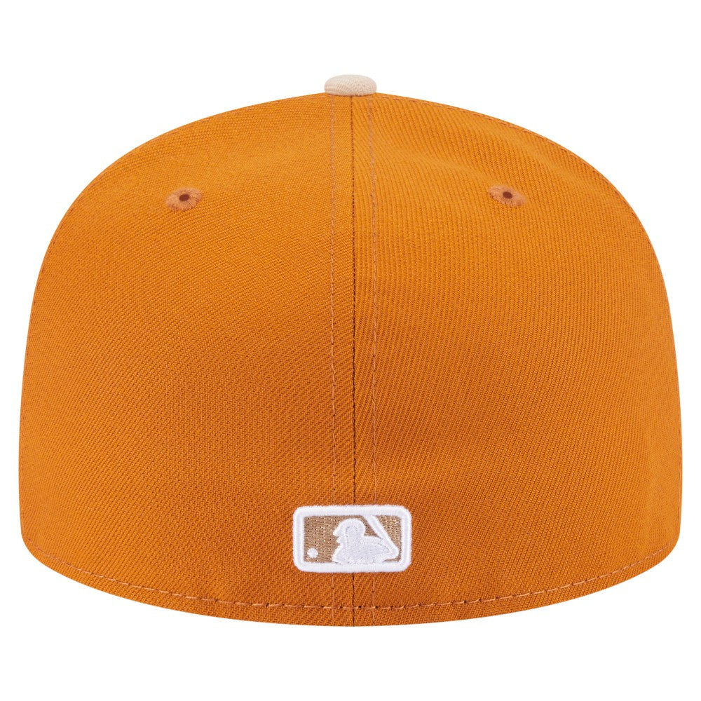 Los Angeles Dodgers Two-Tone Color Pack A-Frame 59FIFTY Fitted Hat Orange/Light Beige
