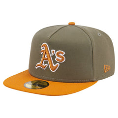 Athletics Two-Tone Color Pack A-Frame 59FIFTY Fitted Hat Olive/Orange