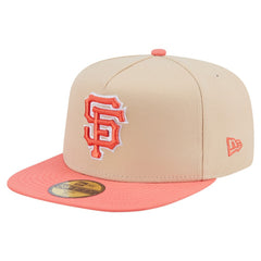 San Francisco Giants Two-Tone Color Pack A-Frame 59FIFTY Fitted Hat Light Beige/Coral
