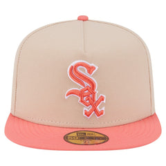 Chicago White Sox Two-Tone Color Pack A-Frame 59FIFTY Fitted Hat Light Beige/Coral