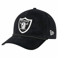 Las Vegas Raiders New Era Cord Corduroy 9FORTY A-Frame Adjustable Hat - Black cheap