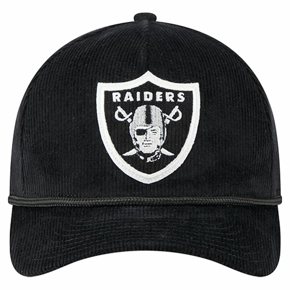 Las Vegas Raiders New Era Cord Corduroy 9FORTY A-Frame Adjustable Hat - Black cheap