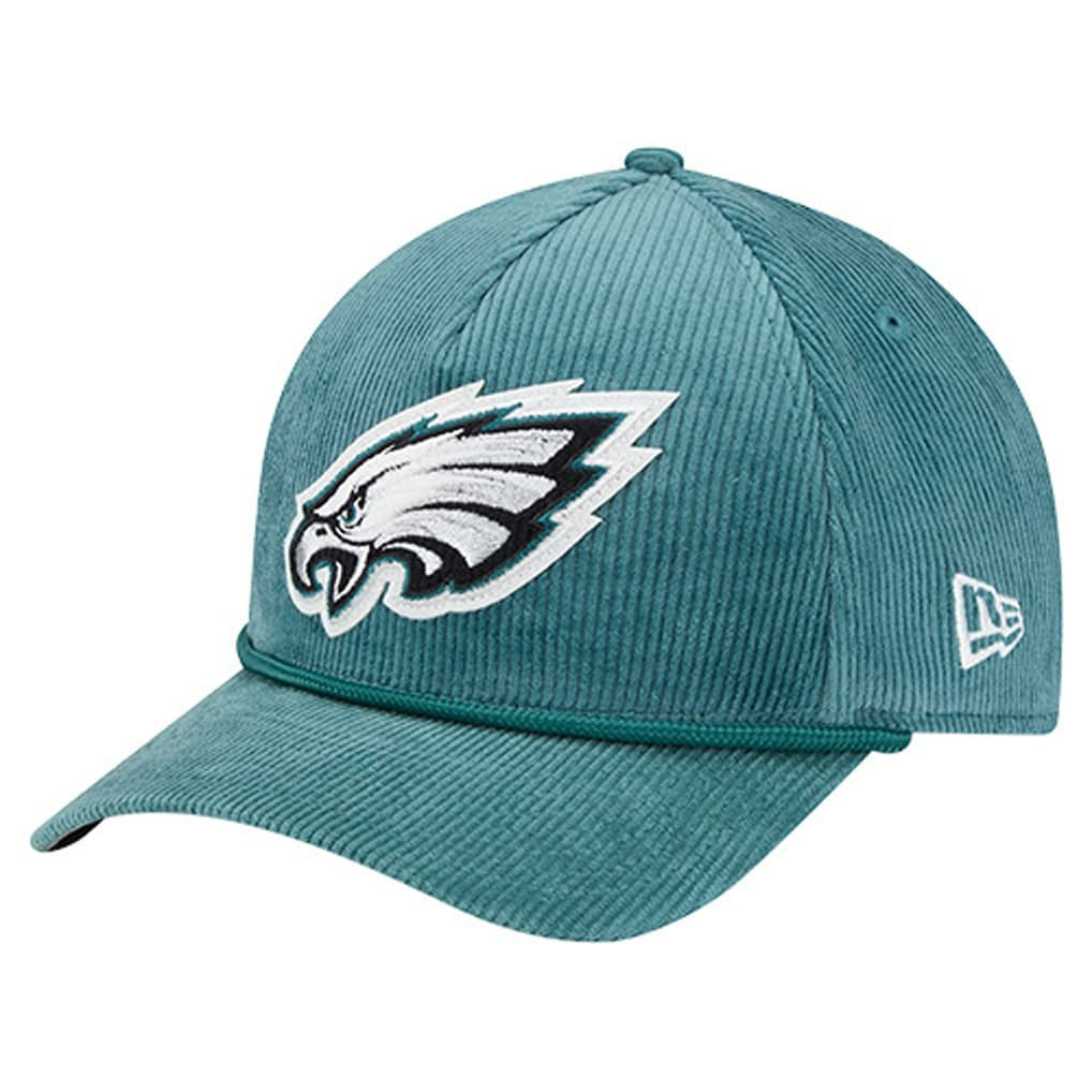 Philadelphia Eagles New Era Cord Corduroy 9FORTY A-Frame Adjustable Hat - Midnight Green discount