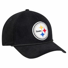 Pittsburgh Steelers New Era Cord Corduroy 9FORTY A-Frame Adjustable Hat - Black sale
