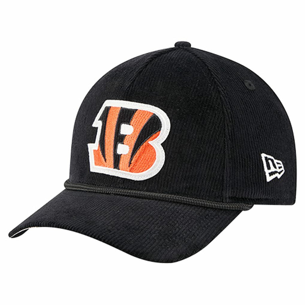 Cincinnati Bengals New Era Cord Corduroy 9FORTY A-Frame Adjustable Hat - Black cheap