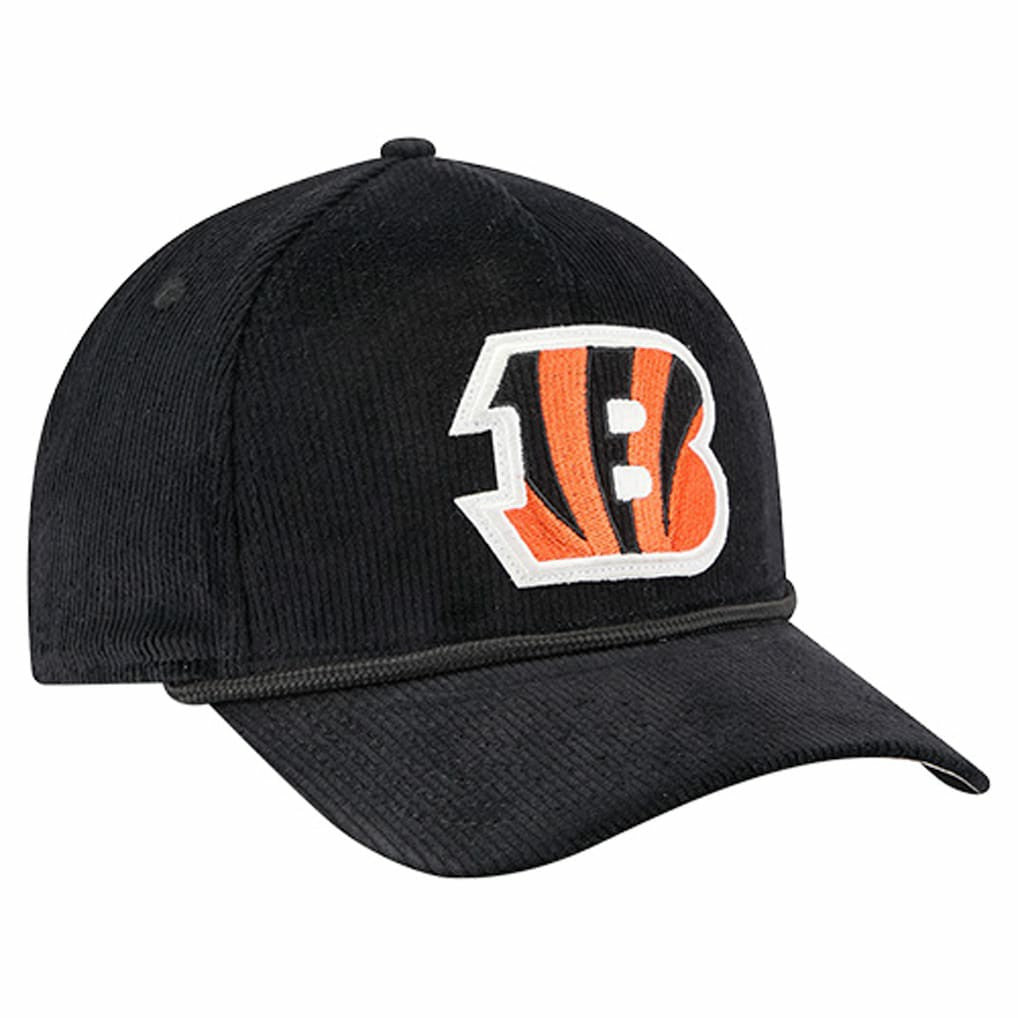 Cincinnati Bengals New Era Cord Corduroy 9FORTY A-Frame Adjustable Hat - Black cheap
