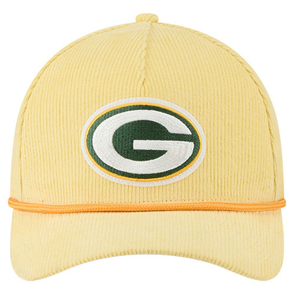 Green Bay Packers New Era Cord Corduroy 9FORTY A-Frame Adjustable Hat - Gold online