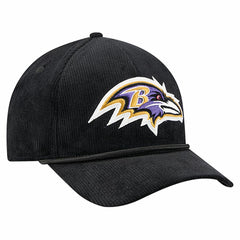 Baltimore Ravens New Era Cord Corduroy 9FORTY A-Frame Adjustable Hat - Black for sale
