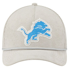 Detroit Lions New Era Cord Corduroy 9FORTY A-Frame Adjustable Hat - Silver sale