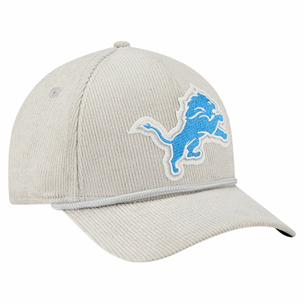 Detroit Lions New Era Cord Corduroy 9FORTY A-Frame Adjustable Hat - Silver sale