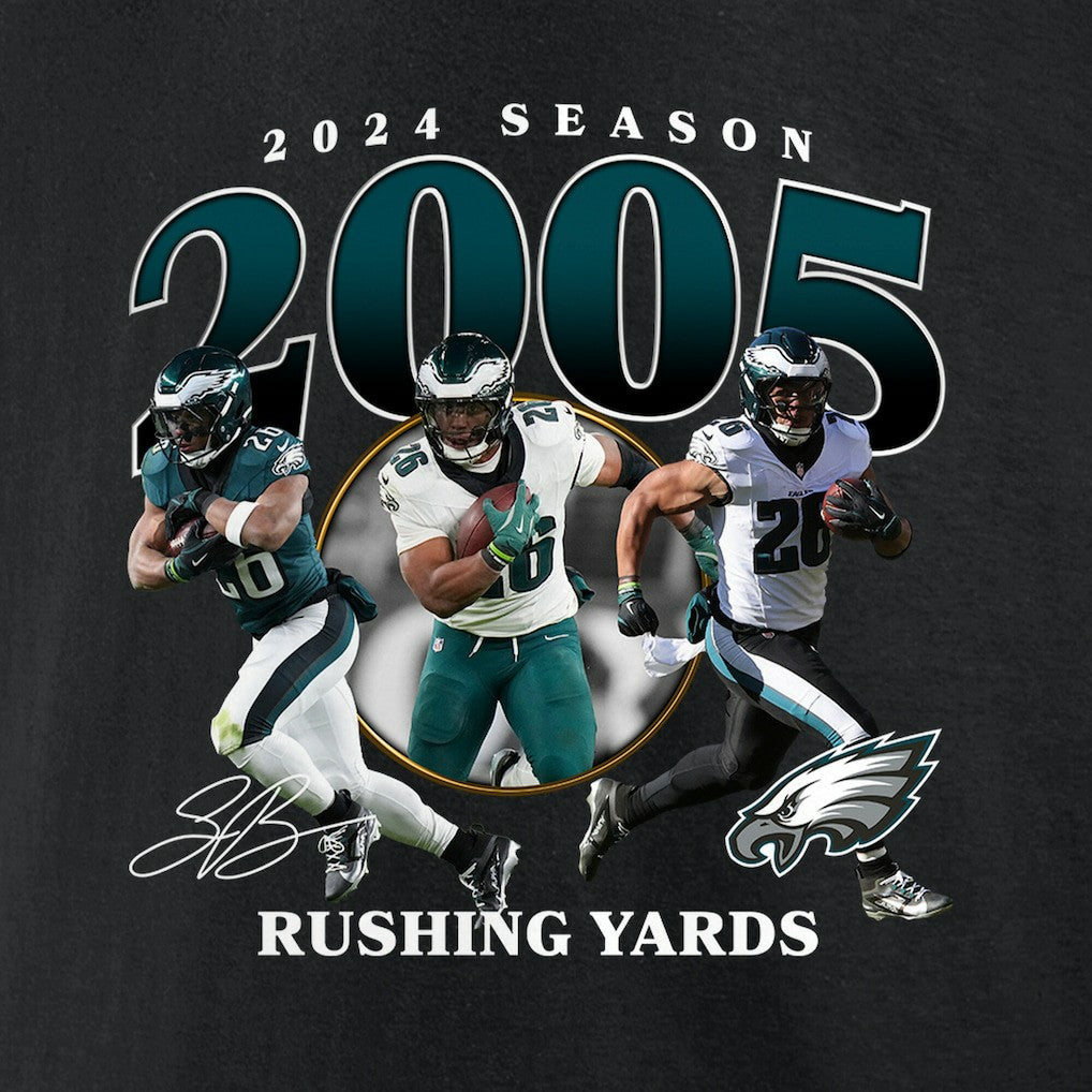 Saquon Barkley Philadelphia Eagles 2000 Yards T-Shirt - Black cheap
