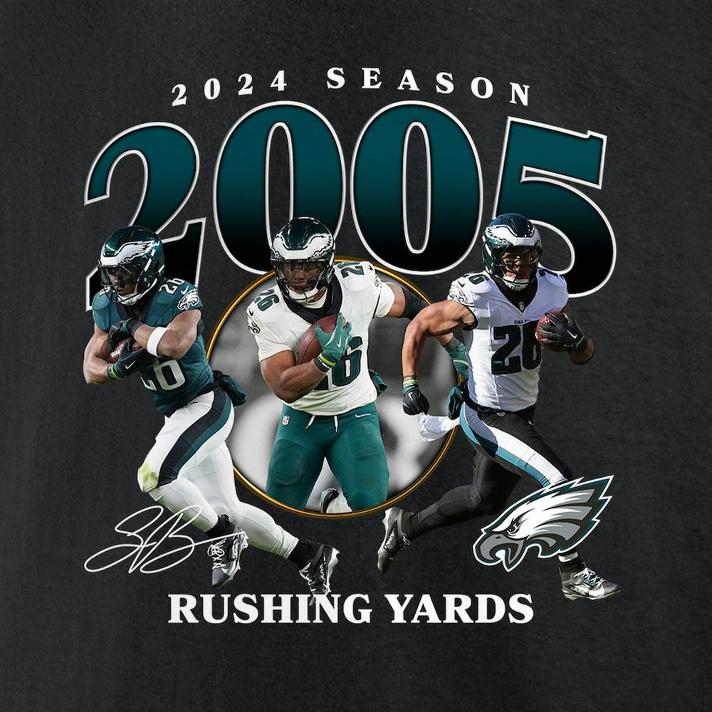 Saquon Barkley Philadelphia Eagles 2000 Yards T-Shirt - Black cheap