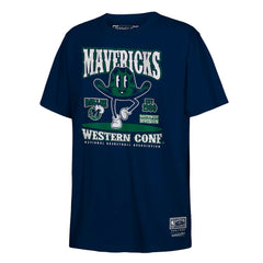 Dallas Mavericks Youth Retro Mascot Script T-Shirt sale - Navy shop