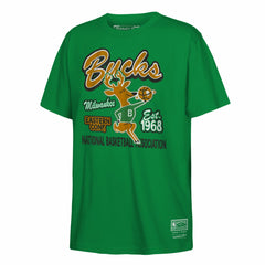 Milwaukee Bucks Youth Retro Mascot Script T-Shirt - Kelly Green outlet