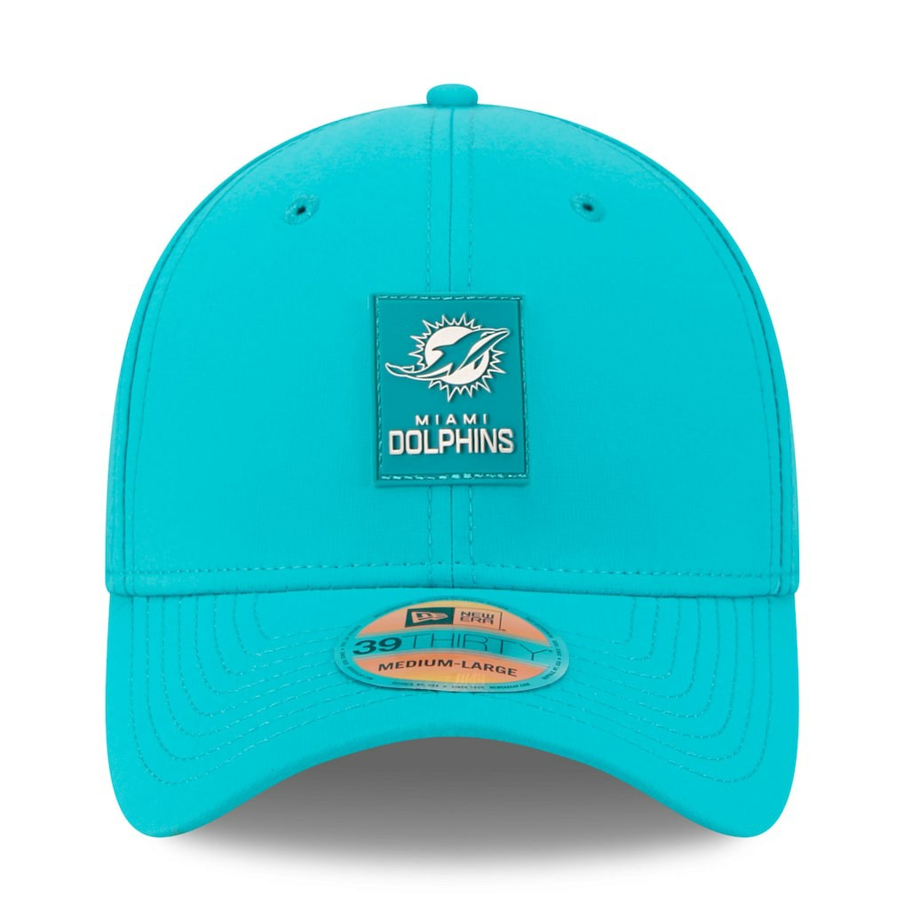 Miami Dolphins New Era 2025 Sideline 39THIRTY Flex Hat - Aqua discount