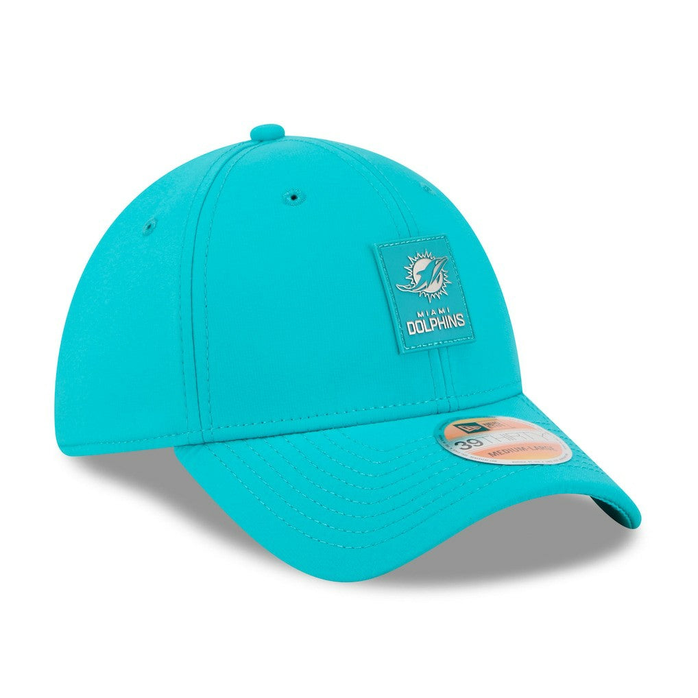 Miami Dolphins New Era 2025 Sideline 39THIRTY Flex Hat - Aqua discount