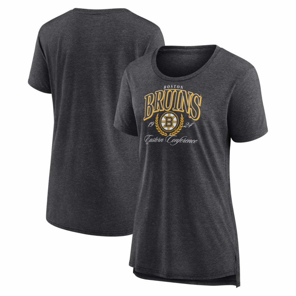 Boston Bruins Women's Reign Supreme Tri-Blend T-Shirt - Gray T-shirts