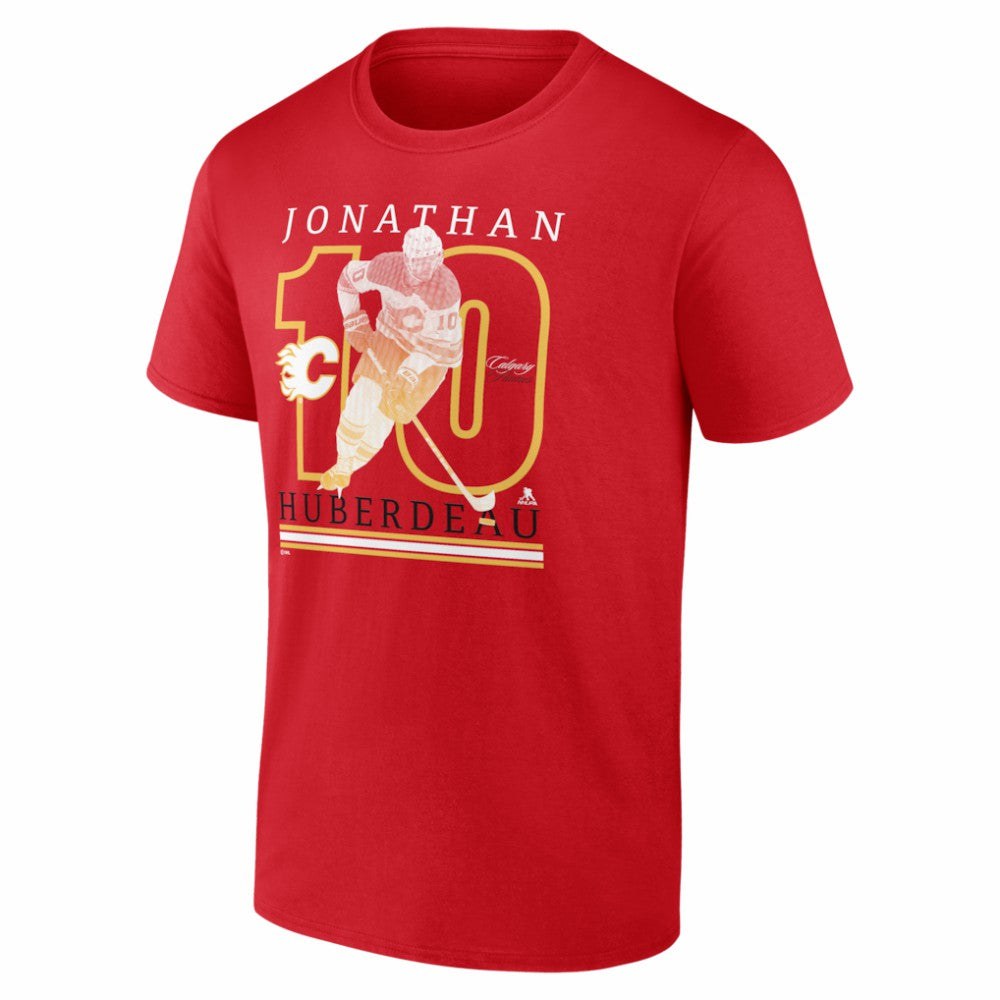 Jonathan Huberdeau Calgary Flames Player Show T-Shirt - Red T-shirts