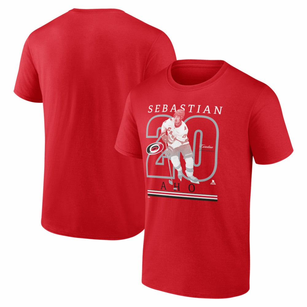 Sebastian Aho Carolina Hurricanes Player Show T-Shirt - Red T-shirts