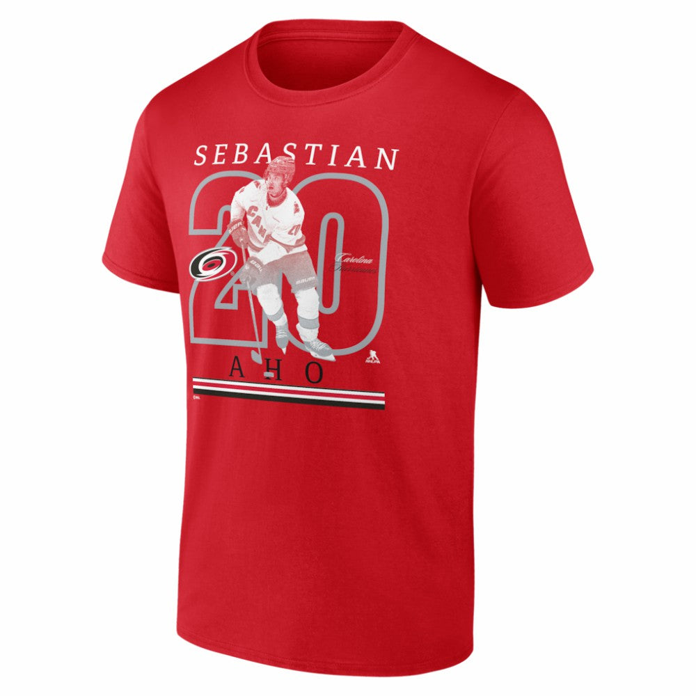 Sebastian Aho Carolina Hurricanes Player Show T-Shirt - Red T-shirts