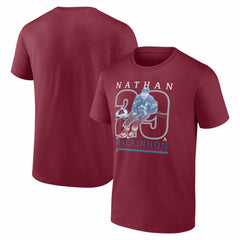 Nathan MacKinnon Colorado Avalanche Player Show T-Shirt - Burgundy T-shirts