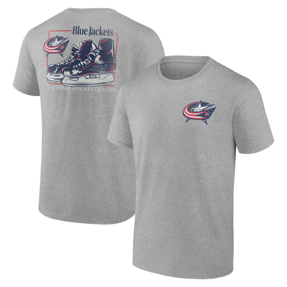 Columbus Blue Jackets Glory Skates T-Shirt - Heather Gray T-shirts