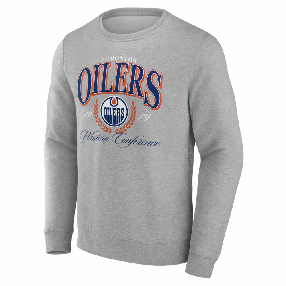 Edmonton Oilers Reign Supreme Pullover Sweatshirt - Gray Sweatshirts