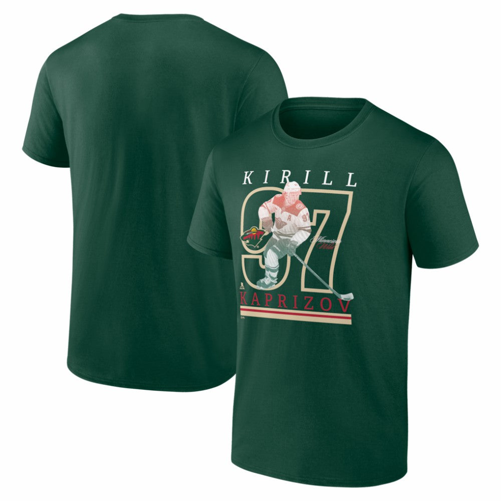 Kirill Kaprizov Minnesota Wild Player Show T-Shirt - Green T-shirts