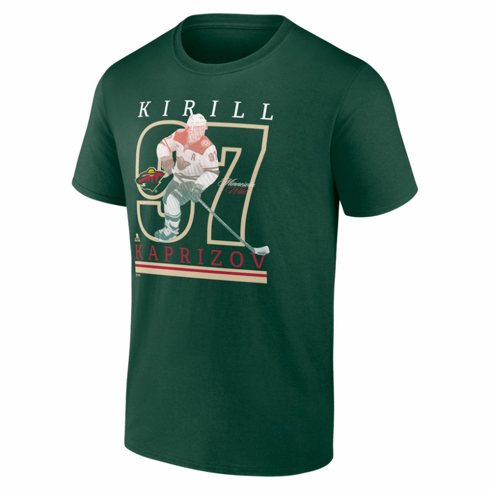 Kirill Kaprizov Minnesota Wild Player Show T-Shirt - Green T-shirts