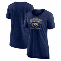 Nashville Predators Women's Reign Supreme Tri-Blend T-Shirt - Navy T-shirts