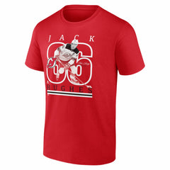 Jack Hughes New Jersey Devils Player Show T-Shirt - Red T-shirts