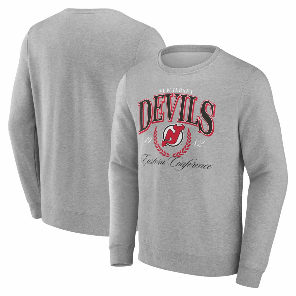 New Jersey Devils Reign Supreme Pullover Sweatshirt - Gray Sweatshirts
