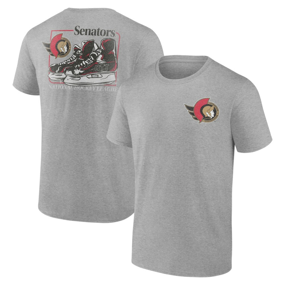 Ottawa Senators Glory Skates T-Shirt - Heather Gray T-shirts