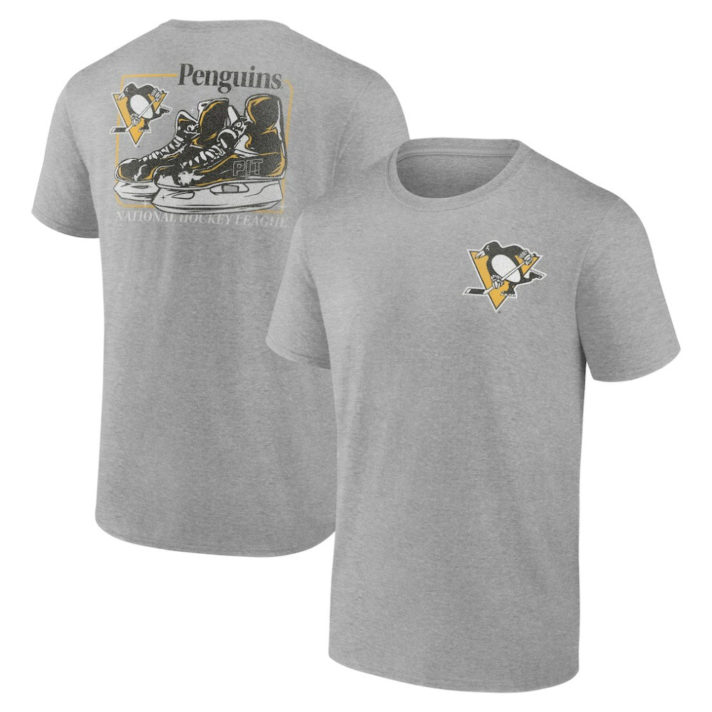 Pittsburgh Penguins Glory Skates T-Shirt - Heather Gray T-shirts